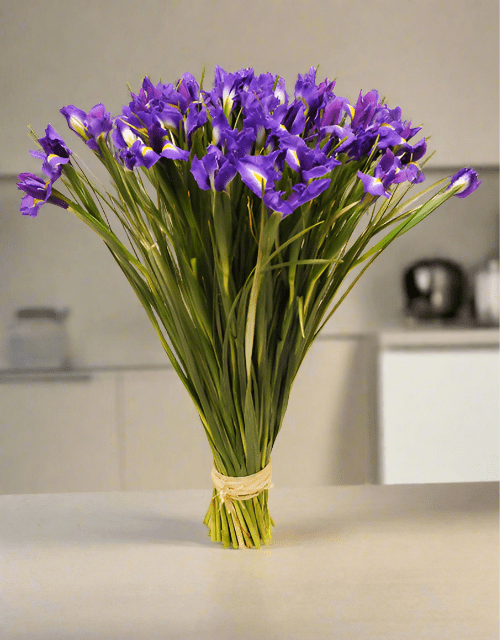 Beautiful Blue Iris Bouquet - Impala Online