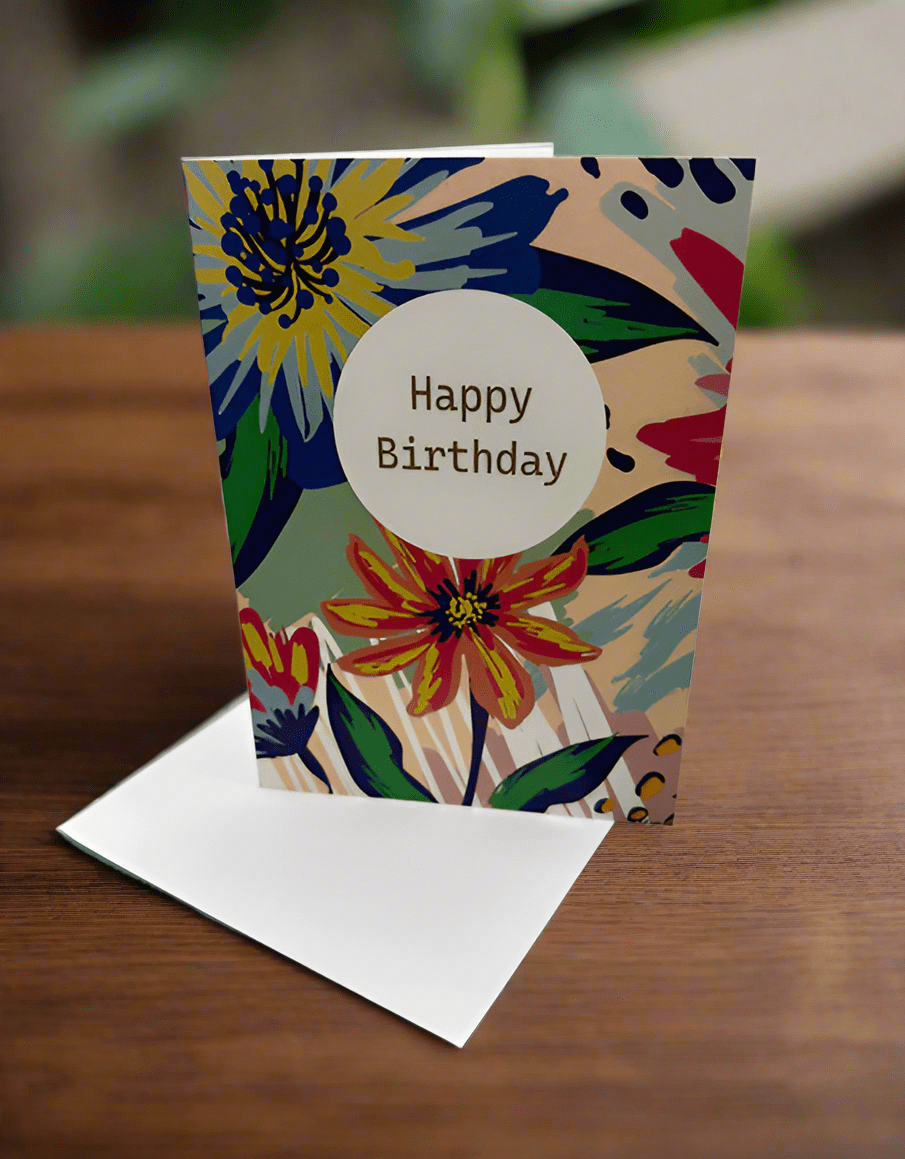 Happy Birthday - Bright Flower Design - Impala Online