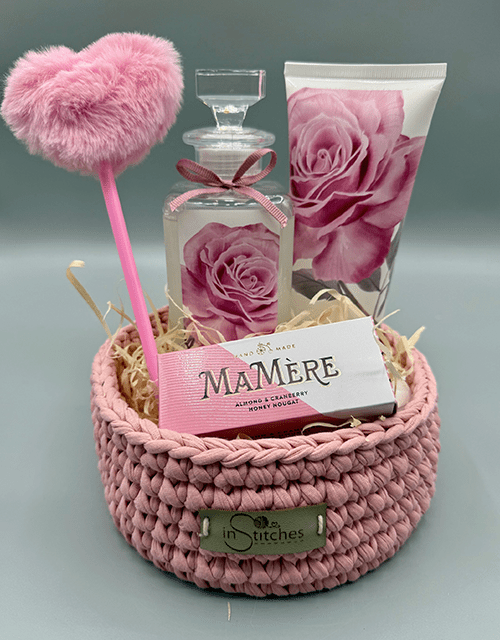 Pink Rose Gift Basket - Impala Online