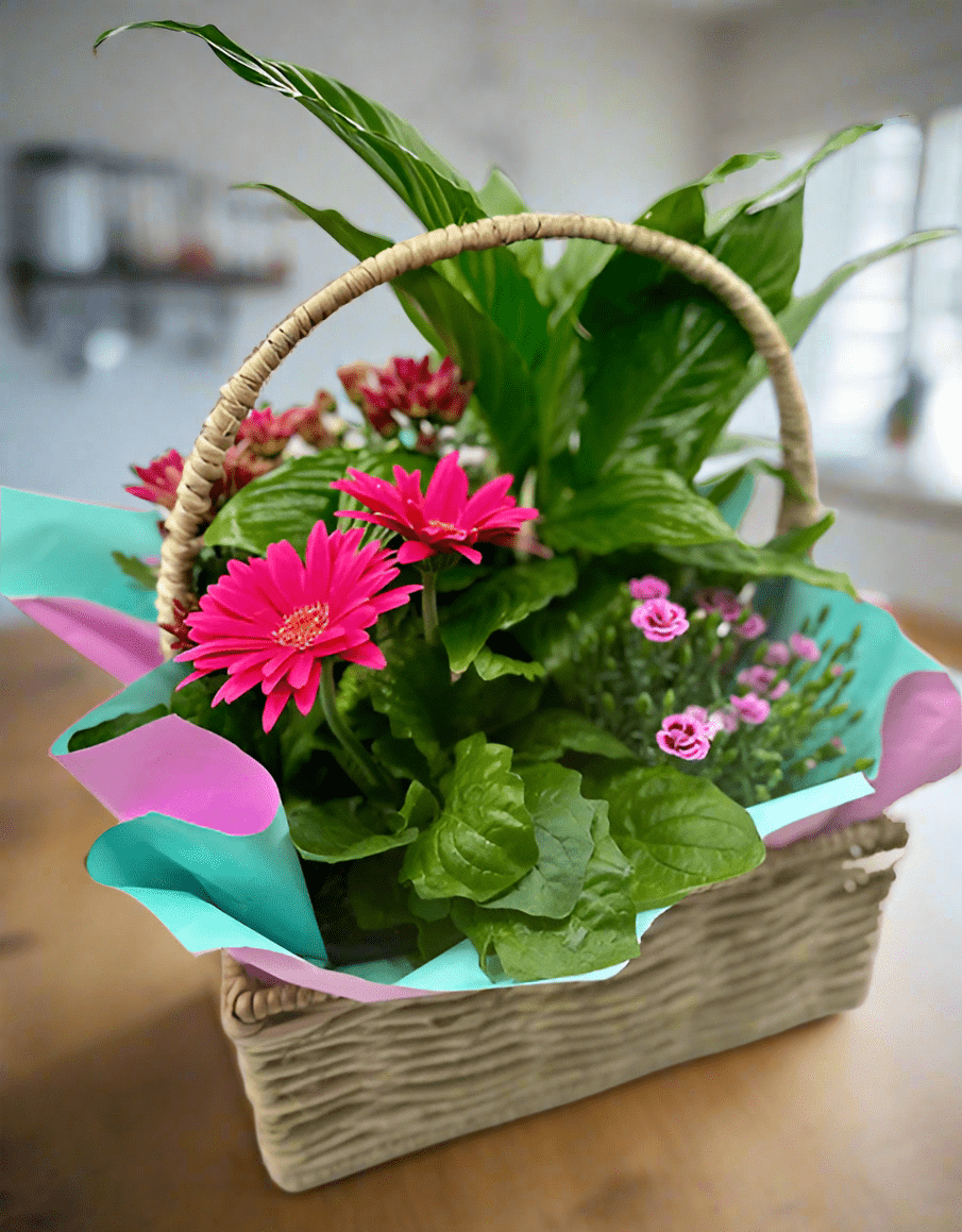 Pretty Pink Plant Basket - Impala Online