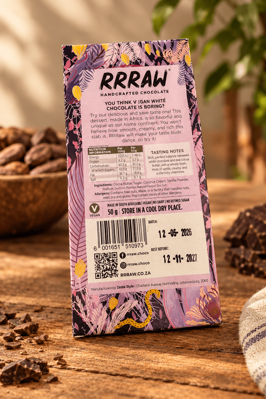 RRRAW Handcrafted Chocolate - Deep Purple - Impala Online