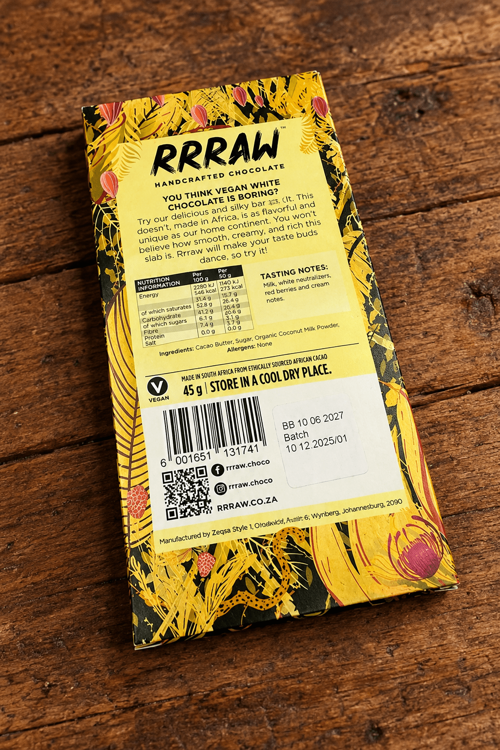 RRRAW Handcrafted Chocolate - White & Mild - Impala Online