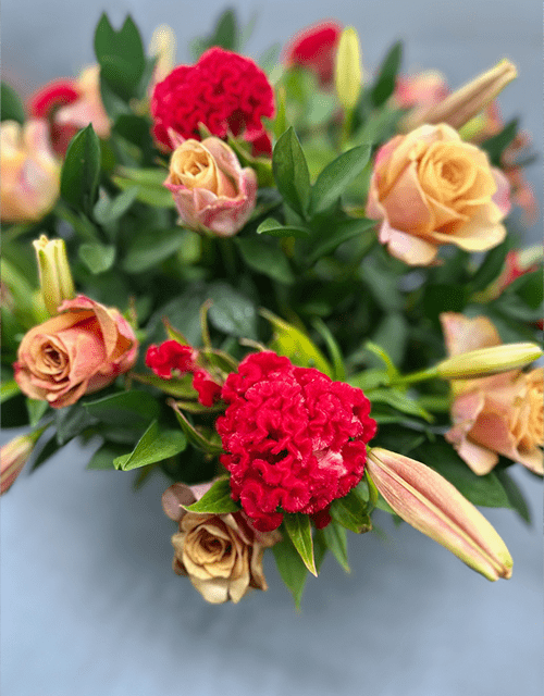 Vintage Rose and Lilly Arrangement - Impala Online