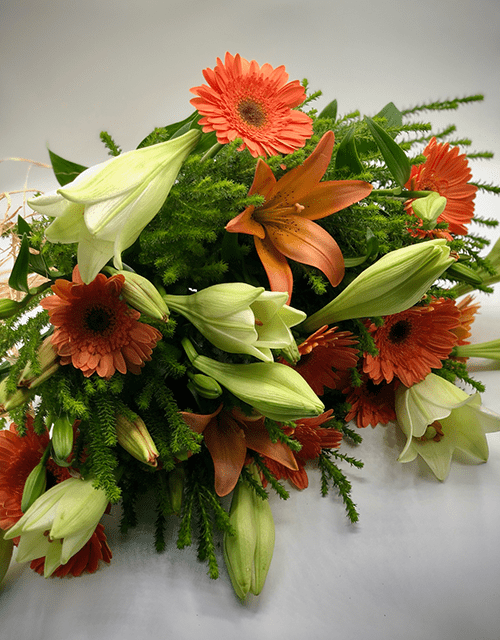 Orange Gerbera and Lily Mix - Impala Online