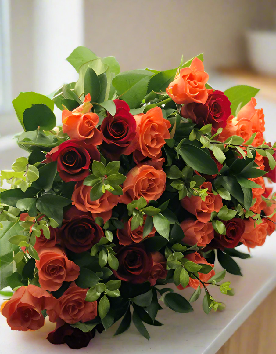Orange & Red Rose Mix - Impala Online