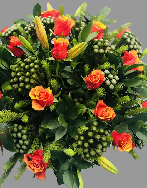 Orange Rose Basket - Impala Online