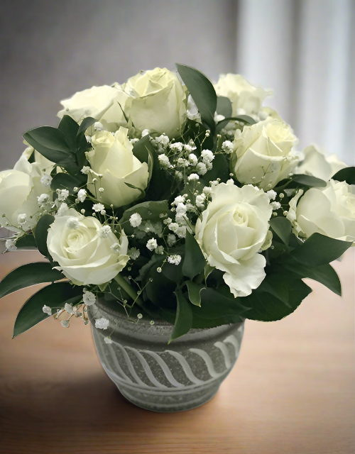 Perfect White Posy Arrangement - Impala Online