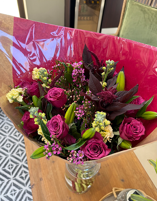 Burgandy Blossom Breeze Mixed Bunch