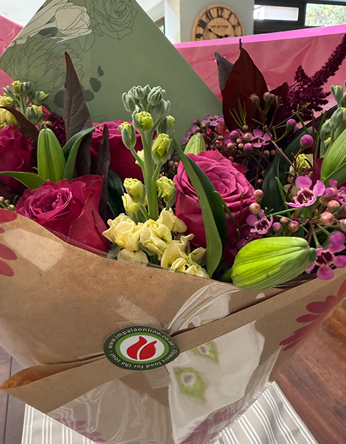 Burgandy Blossom Breeze Mixed Bunch