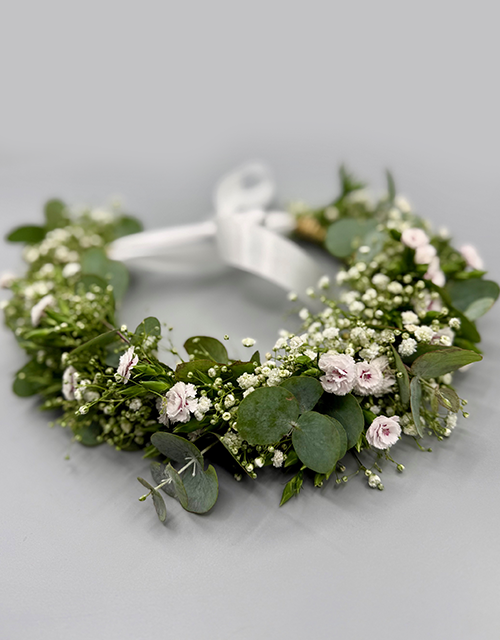 Gypsophila & Penny Gum Flower Crown