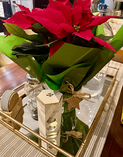 Christmas Poinsettia and WEDGEWOOD Macadamia honey nougat - Impala Online