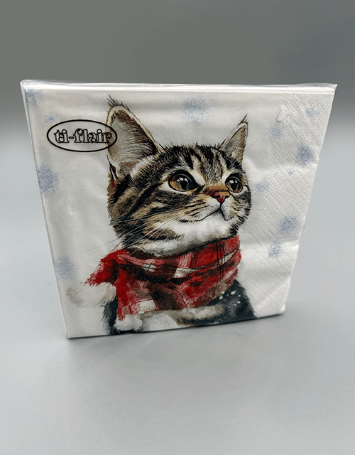 Christmas Serviette - Cat - Impala Online