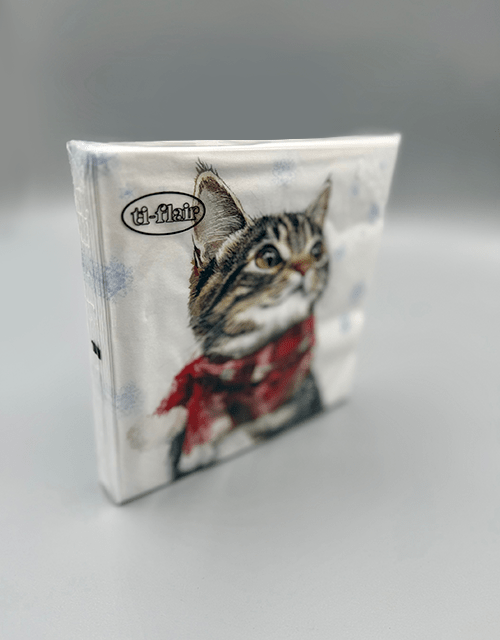 Christmas Serviette - Cat - Impala Online
