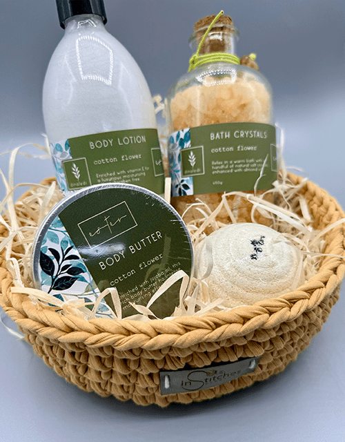 Cotton Flower Gift Basket - Impala Online