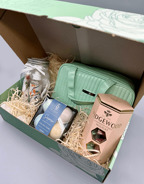 Luxury Pamper Mint Green Gift Box - Impala Online