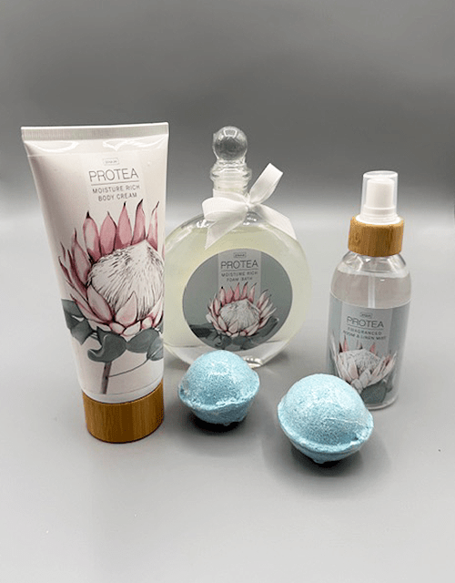 Luxury Protea Bath Gift Basket - Impala Online