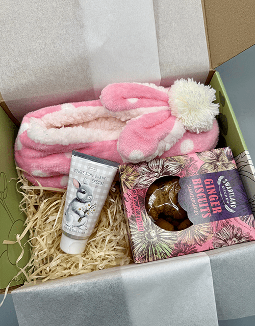 Pink Bunny Slipper Gift Box - Impala Online