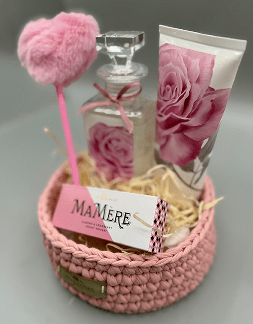 Pink Rose Gift Basket - Impala Online