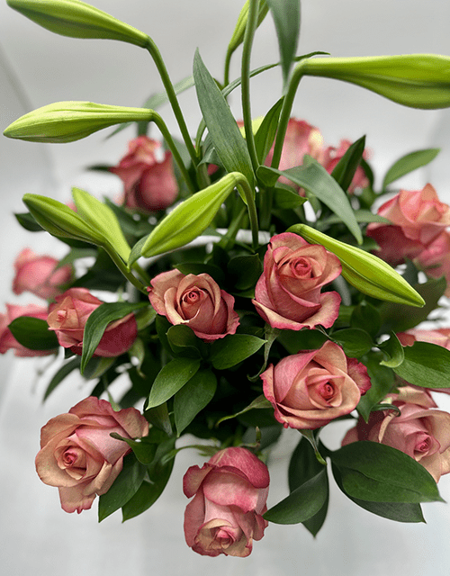 Vintage Rose Basket Arrangement - Impala Online