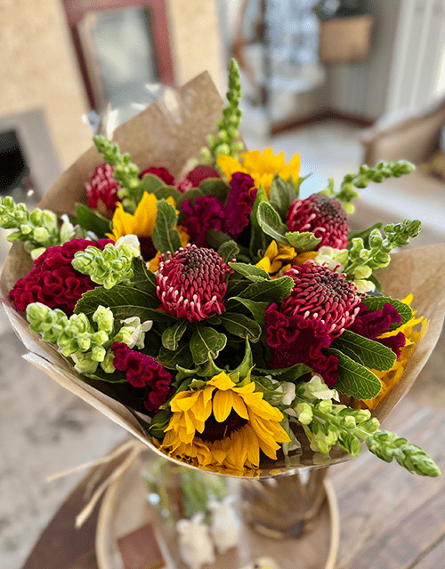 Waratah and Sunflower Mixed Bunch - Impala Online