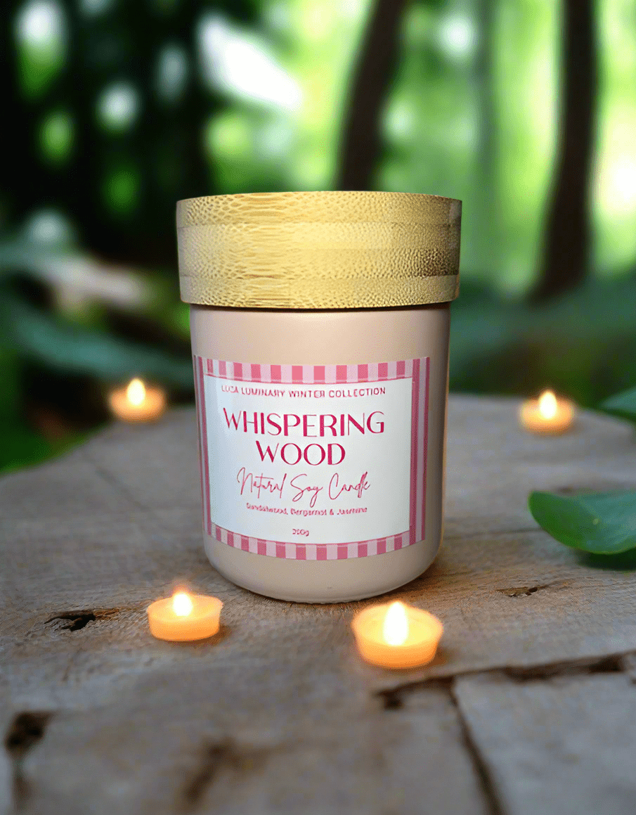 WHISPERING WOOD - Natural SOYA Candle - Impala Online
