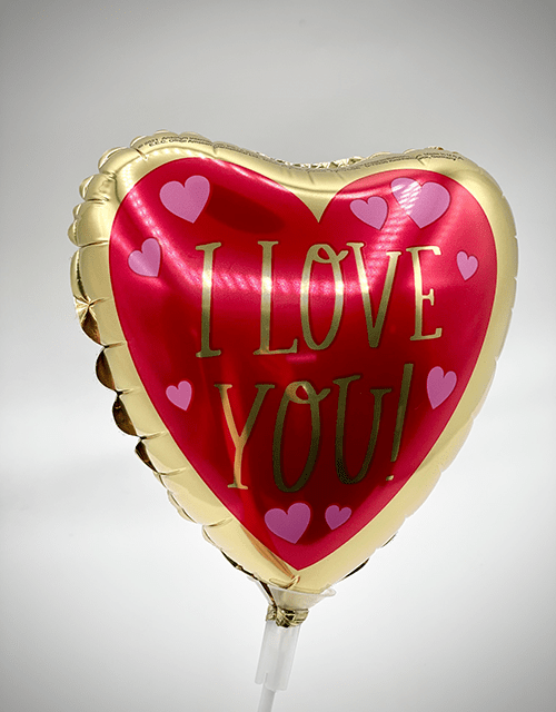'I Love You' - Red Heart Stick Balloon - Impala Online
