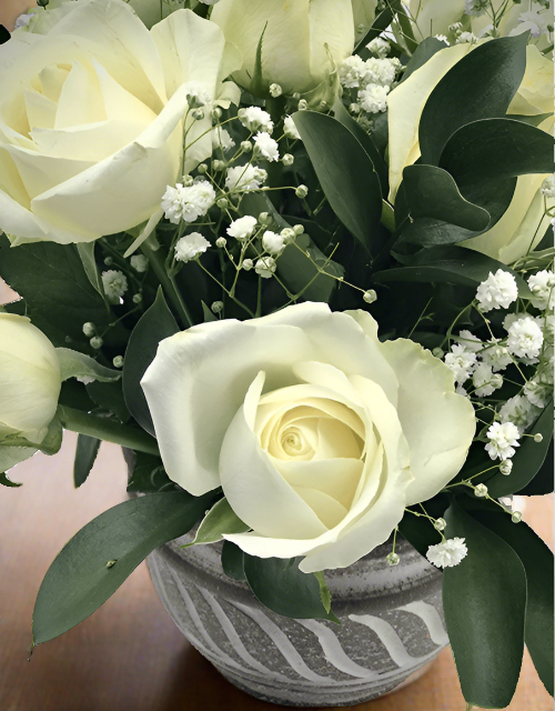 Perfect White Posy Arrangement - Impala Online