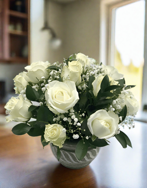 Perfect White Posy Arrangement - Impala Online