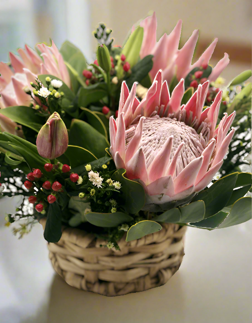 Protea Basket Arrangement - Impala Online