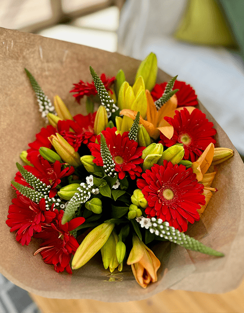 Red Bold and Beautiful Gerbera Mix - Impala Online