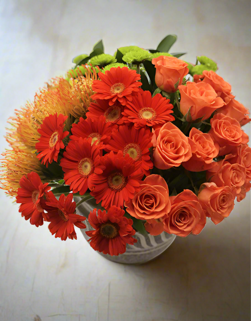 Spherical Orange Arrangement - Impala Online