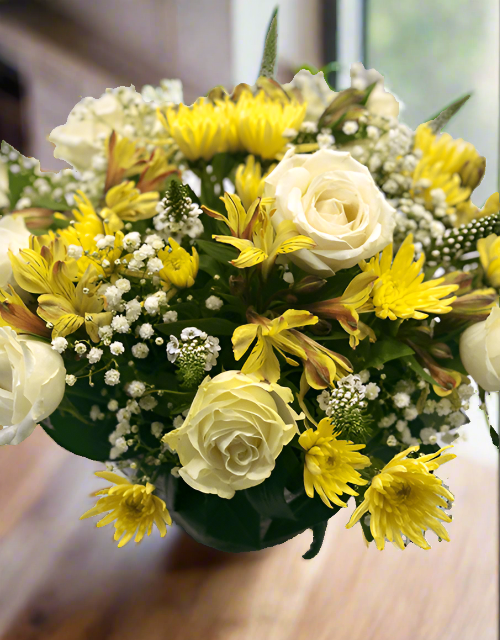 Yellow Posy Arrangement - Impala Online